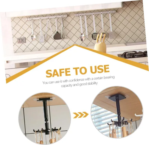 Vista 5 de Gancho adhesivo para utensilios de cocina, ganchos adhesivos para una fácil instalación de daños