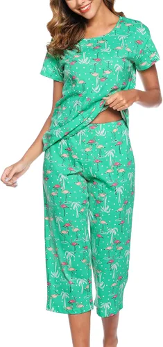 Vista 3 de ENJOYNIGHT - Juego de pijama con pantalones capri para mujer