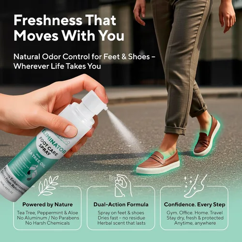 Vista 6 de Lavinso Crema de urea 40% y spray para el cuidado de los pies de atleta, crema hidratante para talones y callos agrietados secos más desodorante