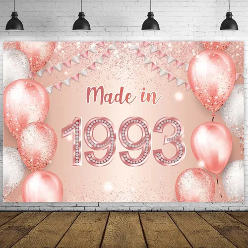 Vista 8 de Cartel de feliz cumpleaños número 50 en oro rosa hecho en 1973 con texto en inglés "Cheers to 50 years old", confeti, telón de fondo, decoración