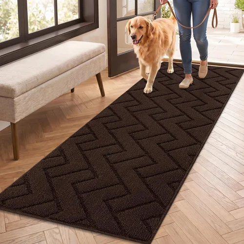 Vista 24 de hicorfe Tapete para puerta delantera para entrada exterior, 20 x 31.5 pulgadas, absorbente, resistente a la suciedad, tapetes de bienvenida