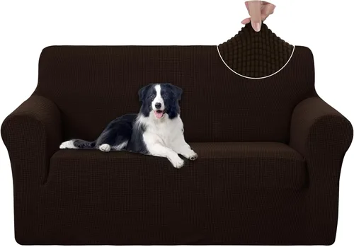 Vista 79 de U-NICE HOME Funda para sofá biplaza elástica, cubierta para sofá, funda para sillón, protector de muebles para sofá con 2 cojines, funda para sofá