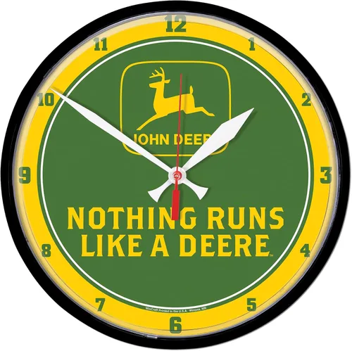 Vista 3 de Reloj de pared redondo 12.75" John Deere Construcción