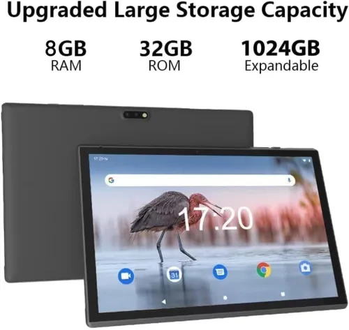 Vista 2 de Tableta de 10 pulgadas Android 15 Tablets con estuche Stylus 8GB RAM+32GB ROM Soporte 1024GB Expand, 6000mah Batería 10 EN Android Tableta, 2MP+8MP