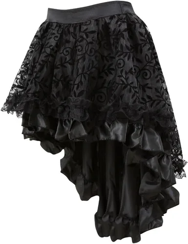 Vista 5 de frawirshau - Vestido de corsé de encaje para mujer, estilo Burlesque, disfraz steampunk para Halloween