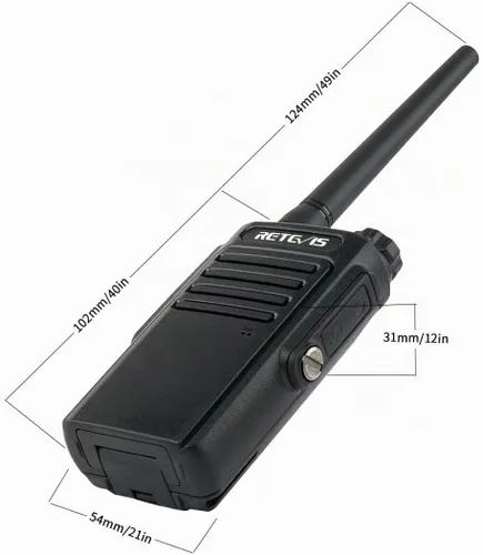 Vista 16 de Retevis Walkie Talkies impermeables RT47 IP67 con micrófono, construcción Negro