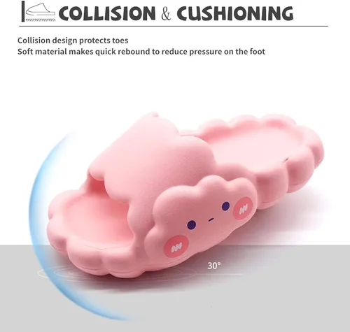Vista 3 de Sandalias y pantuflas de EVA Cloud para mujeres y hombres, para interiores y exteriores, plataforma gruesa de verano, playa, antideslizante