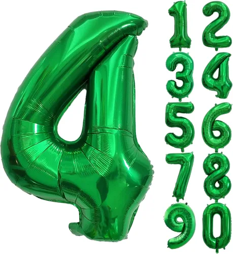Vista 16 de Globos gigantes de números negros de 40 pulgadas, globos de aluminio de Mylar con helio para cumpleaños, globo número 0 para decoración de fiestas