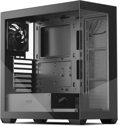 Vista 10 de darkFlash ATX Mid-Tower Caja para PC, Caja de Computadora Pre-Instalada con 4 Ventiladores ARGB PWM, Caja para PC de Juego de Vidrio Templado Dual