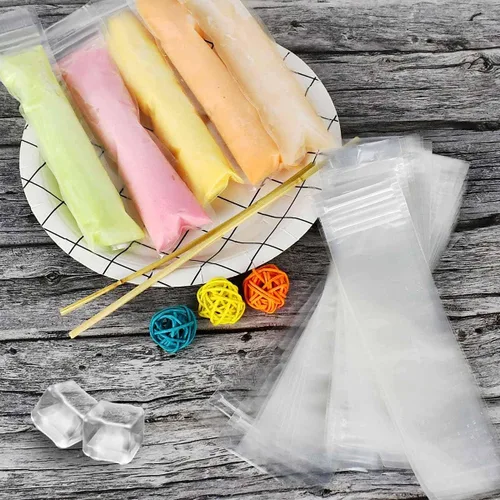 Vista 7 de Paquete de 60 bolsas de moldes de hielo y embudo desechables para moldes de hielo para congelar, palitos de yogur, jugo, frutas, dulces, batidos