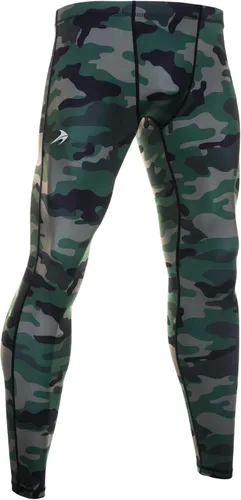 Vista 10 de CompressionZ Pantalones de compresión para hombre, para entrenamiento, deportes Leggings de capa base para correr Negro