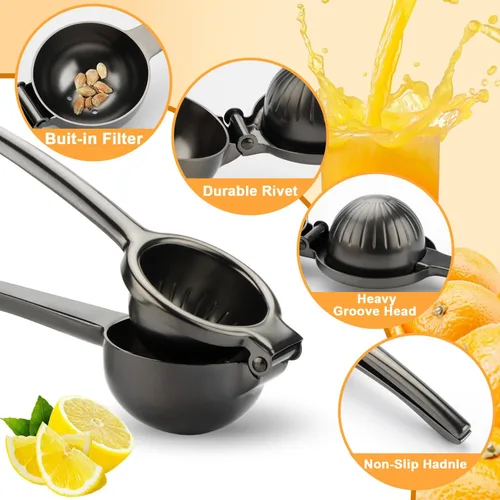 Vista 3 de Exprimidor de limón Exprimidor de limón de acero inoxidable Juicer manual resistente