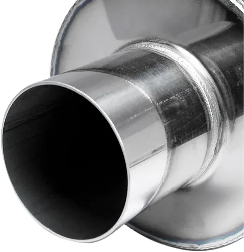 Vista 8 de Spec-D Tuning MF-RS310 Silenciador de estilo Hi Flow de acero titanio Universal de 4 pulgadas, punta Jdm N1