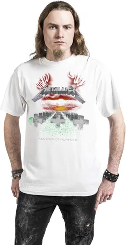Vista 4 de Metallica Master of Puppets Official Mens T-Shirt White
