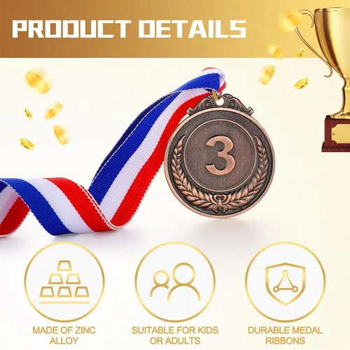 Vista 3 de Sasylvia 120 medallas de oro y plata de bronce, medallas ganadoras de premios, medallas para adultos y niños, medallas para béisbol, softbol