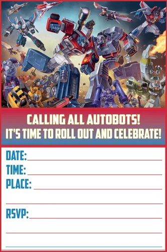 Vista 8 de 20 invitaciones y sobres dinámicos de cumpleaños de Robot Hero Adventure - Invitaciones de fiesta de feliz cumpleaños para niños, 6 x 4 pulgadas