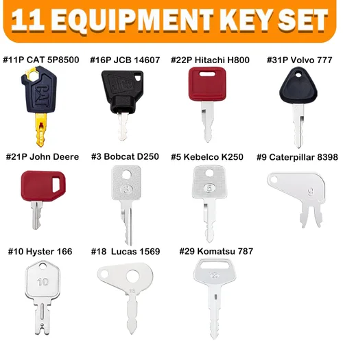 Vista 3 de 11 llaves maestras de equipos pesados construyen llaves de máquina para Cat 5P8500 JCB 14607JD Hyster 166 Komatsu 787 Carretillas elevadoras Toyota