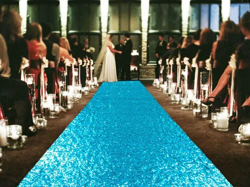 Vista 15 de ShinyBeauty Pasillo de Lentejuelas Negras Brillantes de 2 pies x 15 pies Alfombra Brillante para Bodas, Graduaciones, Fiestas, Alfombra Negra