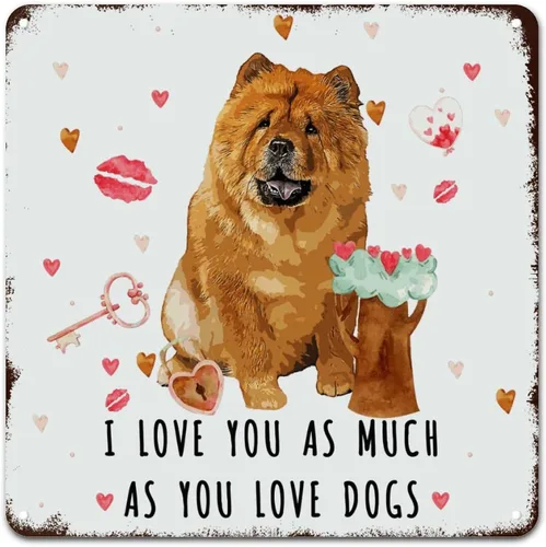 Vista 8 de Wall Decor Metal Sign Love Mails French Bulldog Sign I Love You As Much As You Love Dog Retro Street Hanging Sign Saint Valentine's Day Metal Plaque