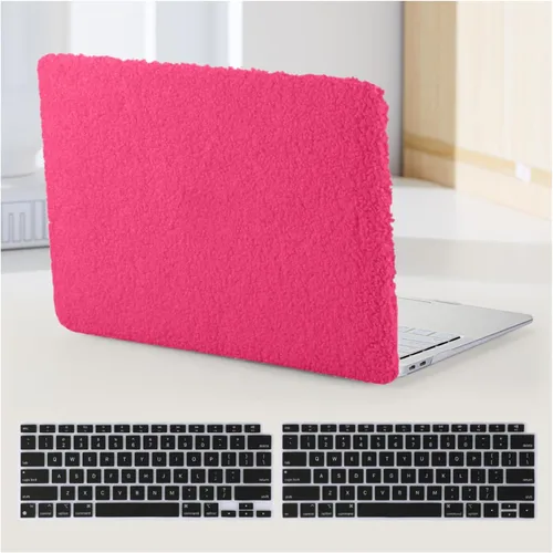 Vista 9 de Funda compatible con MacBook Air de 13 pulgadas (versión 2010-2017). Modelos: A1466 / A1369, funda rígida de piel crema texturizada a cuadros, sin