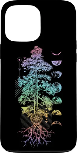 Vista 24 de Tree of Life Phases of The Moon Yoga Chakra Gift Case for iPhone 17