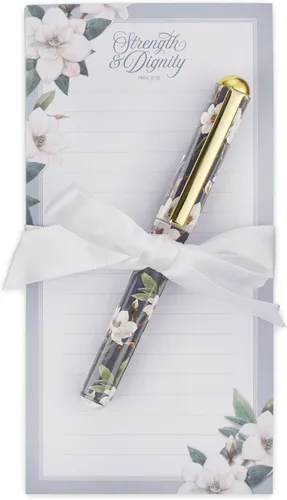 Vista 11 de Christian Art Gifts Juego Compacto de Bloc de Notas Magnético para Nevera y Bolígrafo para Mujer: Confía en el Señor Escritura Inspiradora, Floral