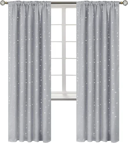 Vista 20 de BGment - Cortinas opacas para niños de 84 pulgadas de largo para dormitorio, cortinas con bolsillo para barra para oscurecer la habitación, cortinas