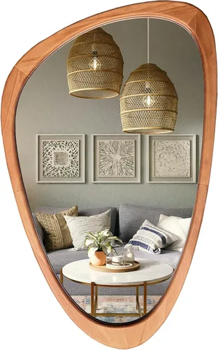 Vista 23 de WallBeyond Espejo asimétrico, espejo de pared irregular, espejos de pared decorativos para dormitorio, sala de estar, entrada, pasillo, espejo