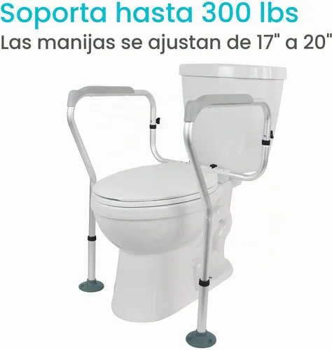 Vista 5 de Armazón de seguridad para ancianos, minusválidos y discapacitados de VIVE, pasamanos de seguridad, peso ajustable With Arms, Safety Support
