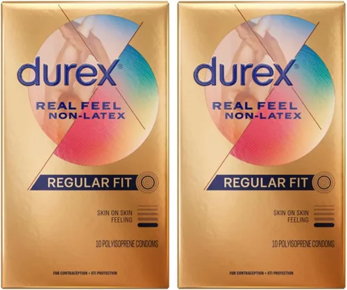 Vista 12 de Preservativos Durex sin látex para el sexo, condones lubricados sin látex Durex Avanti Bare Real Feel para hombres con sensación natural de piel