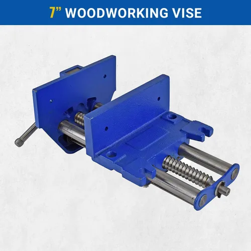 Vista 2 de Morsa de banco para trabajo en madera de acción rápida Yost., 7 pulgadas, Azul, 1