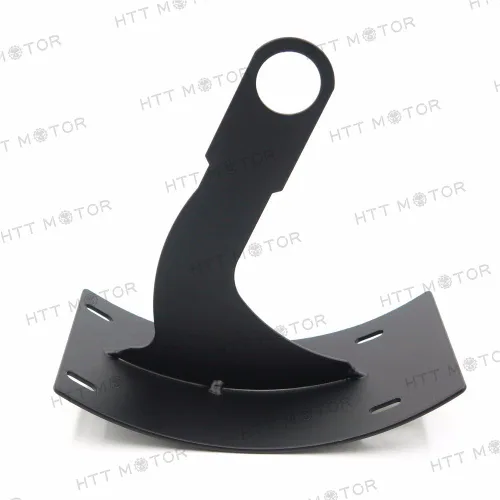 Vista 5 de MT360-010-M Soporte de placa de matrícula curvada negra Soporte de etiqueta de montaje compatible con eje de 1 pulgada