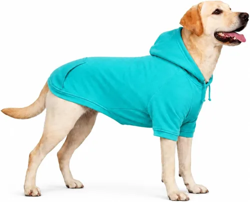 Vista 17 de Lovelonglong Sudadera básica con capucha para perros, 100% algodón, se adapta a perros pequeños, medianos y grandes, color negro, XS