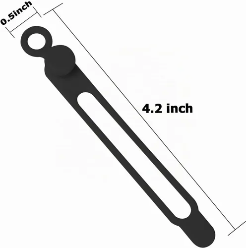 Vista 2 de Bridas de silicona para cables, organizador de cables (16 negro (16pcs-Black)
