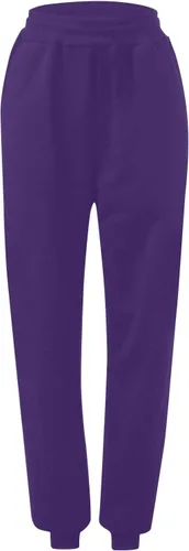 Vista 4 de Pantalones deportivos de cintura alta con bolsillo para mujer, pantalones largos casuales de ajuste relajado, pantalones deportivos holgados de moda