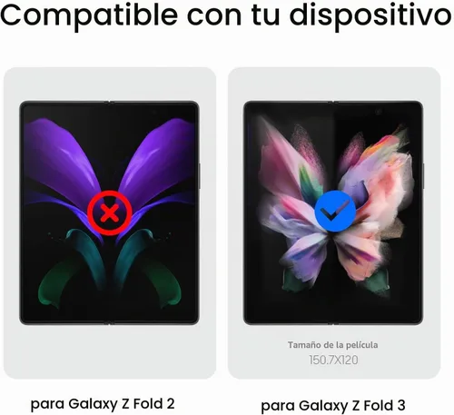 Vista 6 de DOME GLASS Whitestone GEN Film Protector de pantalla para Samsung Galaxy Z Fold 3 (2021) Protector de pantalla de película PET transparente HD
