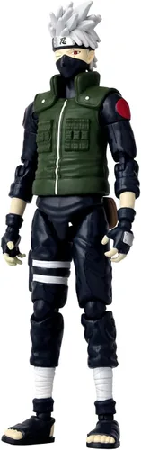 Vista 8 de Anime Heroes Naruto Figura de acción de Hatake Kakashi Cuarta Gran Guerra Ninja Figura de Hatake de 6.7 in con manos y accesorios adicionales