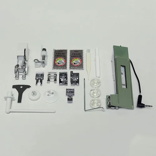 Vista 7 de Juki HZL-F400 Exceed Series Máquina de coser para computadoras, color blanco