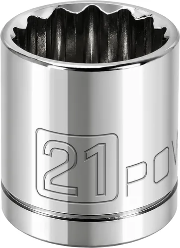 Vista 23 de Powerbuilt 641004 - Zócalo poco profundo de 1/2 pulgada y 12 puntos de accionamiento de 3/8 pulgadas x 1/2 pulgada