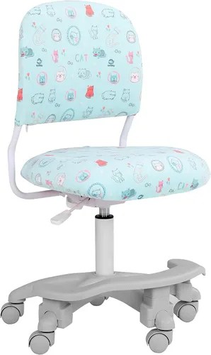 Vista 3 de Silla ergonómica de escritorio para niños, silla de computadora de oficina de estudio, altura ajustable y profundidad del asiento, reposapiés *Gato