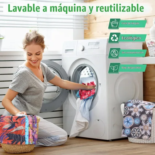 Vista 2 de Geyee 40 bolsas de compras reutilizables para comestibles, plegable, a granel, para cocina, impermeable, resistente, asa para regalo, bolsa de fiesta
