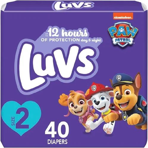 Vista 7 de Luvs Pañales de bebé talla 1, pañales Bluey de Protección Platinum para día y noche, talla 1, 48 unidades (el embalaje puede variar)