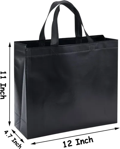 Vista 2 de 6 piezas de bolsas de regalo grandes reutilizables con asas para fiesta y boda
