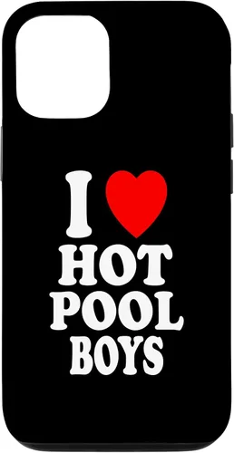 Vista 4 de iPhone 12 mini I Heart (Love) Hot Pool Boys Summer Cleaning MILF Cougar Case