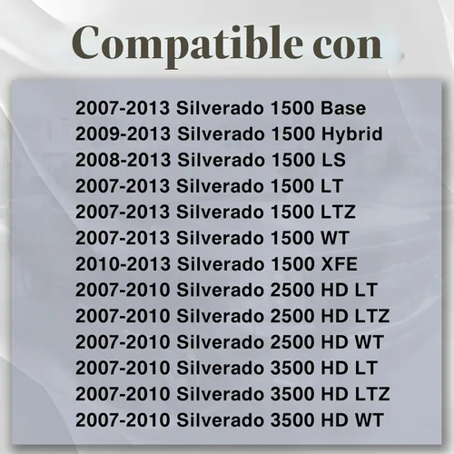 Vista 7 de CarPartsDepot Barra frontal para parachoques delantero para Chevy Silverado Negro