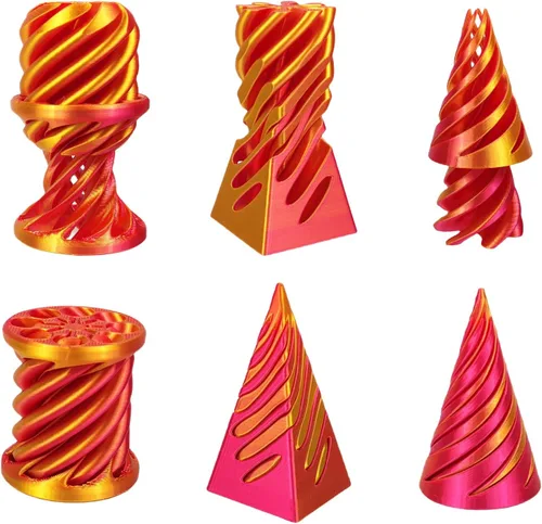 Vista 16 de Escultura Imposible Pirámide Pase 3D Impresa, Juguete para Ansiedad de Cono, Imposible Cilindro Alivio de Ansiedad, Imposible Pase Mágico