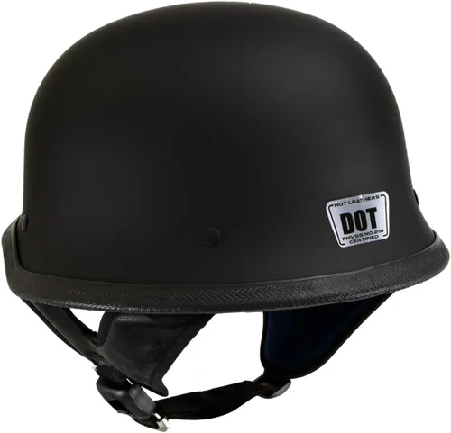 Vista 7 de Hot Leathers Plano negro El Hanz estilo alemán Vintage motocicleta medio casco HLT75