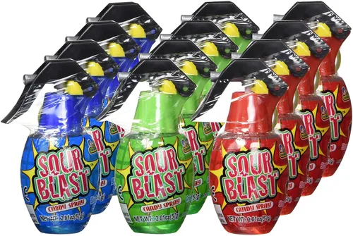 Vista 4 de Kidsmania Granadas en aerosol de caramelo Sour Blast, 12