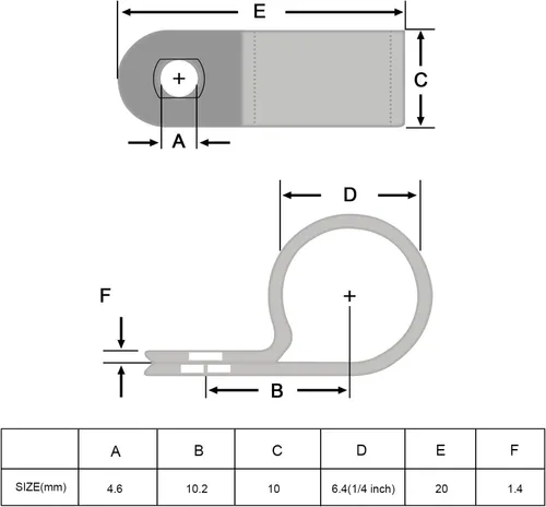 Vista 10 de Hicarer Paquete de 50 abrazaderas de cable tipo R, clips de sujeción de cable de montaje de tornillo de nailon con 50 tornillos para gestión de Negro