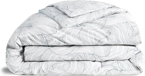 Vista 13 de Brooklinen Funda de edredón de satén de lujo de calidad hotelera, tamaño Abismo